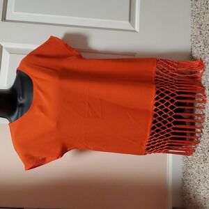New York & Company Fringe Top NWT